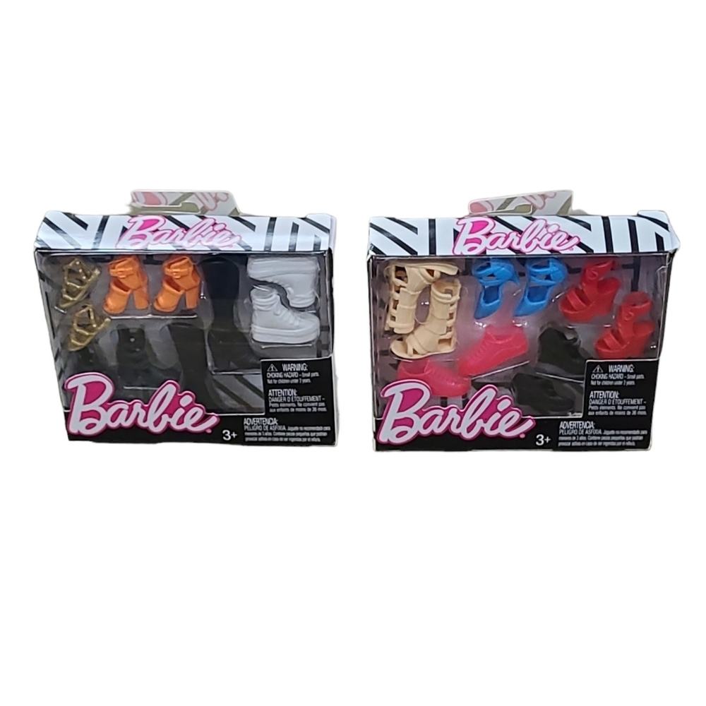 Lot of Barbie Mattel Shoes and Sandals (2 package)
